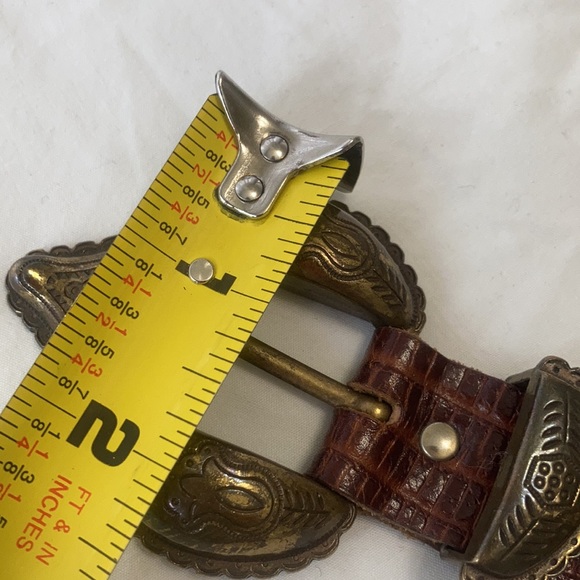 VTG. Paris France brass snake buckle belt. - Picture 11 of 11